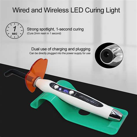 New UV Dental Wireless LED Curing Light Cure Lamp Curing Machine