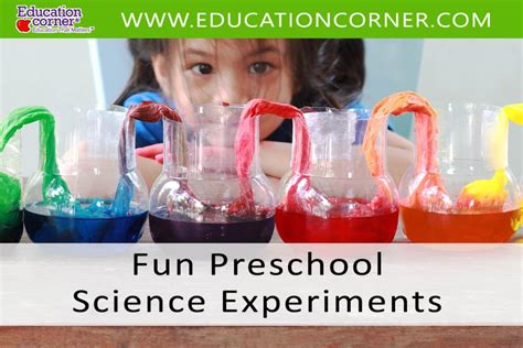 40 Fun And Easy Preschool Science Experiments Education Corner