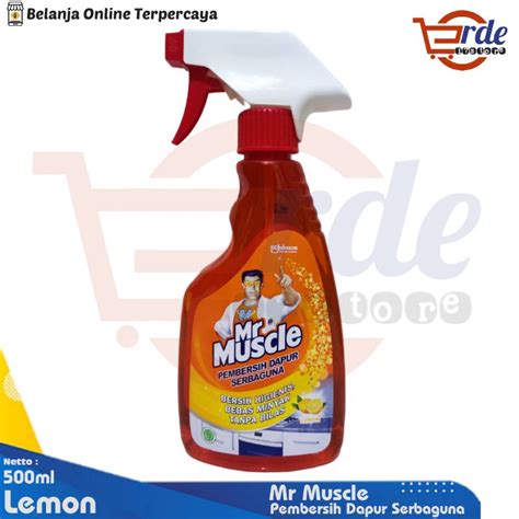 Jual Mr Muscle Pump Pembersih Dapur Serbaguna Lemon 500ml Shopee