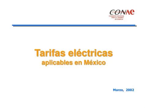 PPT Tarifas eléctricas aplicables en México PowerPoint Presentation