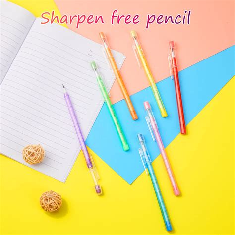 Non Sharpening Pencils Point Pencils HB Translucent Pencils Stackable