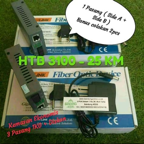 Jual Network Netlink Htb 3100 Ab Sepasang Fiber Optik Media Converter