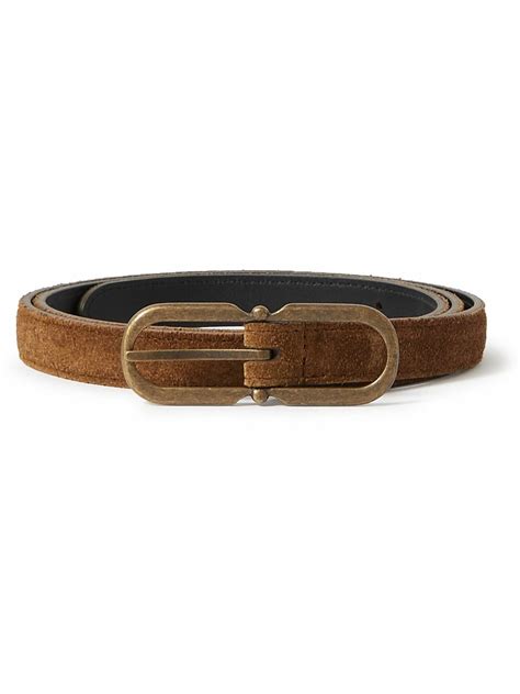 Saint Laurent 25cm Suede Belt Brown Saint Laurent