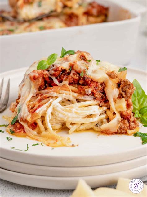 Spaghetti With Four Cheese Meat Sauce