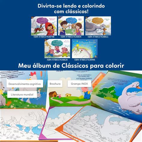 Meu Lbum De Cl Ssicos Para Colorir Patinho Feio Livraria