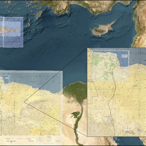 Georeferenced historical topographic maps of Crete (Greece) and ...