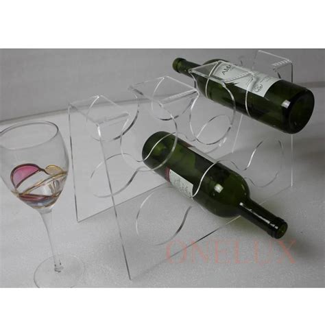 Acrylic 6 Wine Bottle Holder Lucite Wine Rack Rack Holder Holder