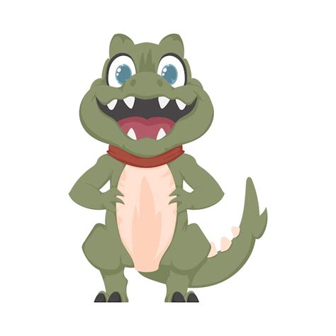 M Stico Fabuloso Estilo De Desenho Animado De Dinossauro Verde