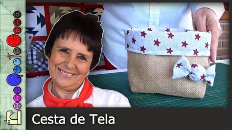 Cómo hacer una Cesta de tela Tutorial YouTube Cesta de tela