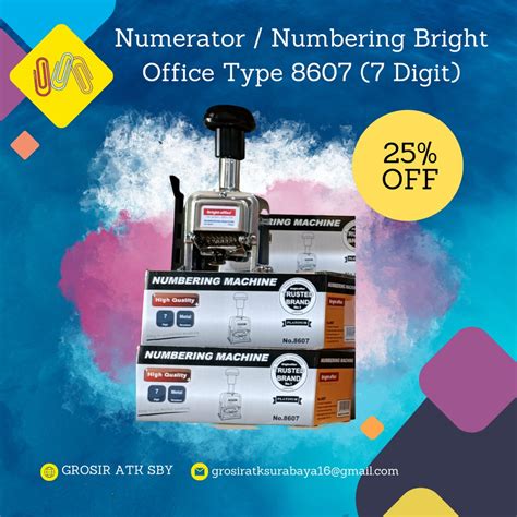 Jual Numbering Machine Digit Stempel Angka Numerator Bright