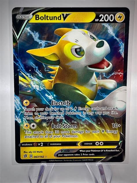 Pokémon TCG Boltund V Rebel Clash 067 192 Holo Ultra Rare eBay