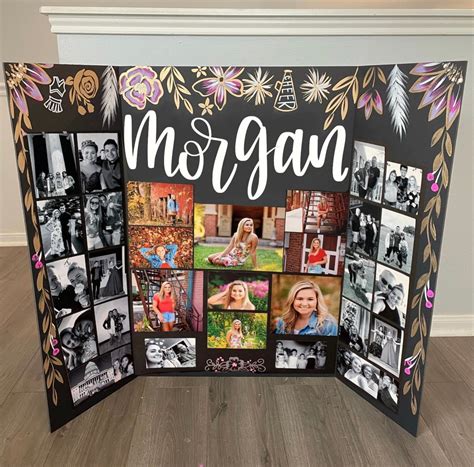 Senior Tri Fold Photo Display Board For Graduation Party Etsy New Zealand