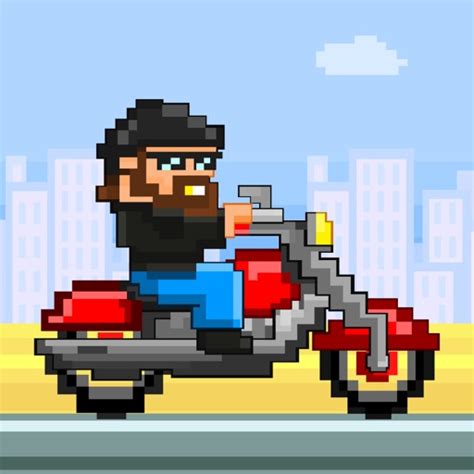 Beach Bikers Free Retro 8 Bit Pixel Motorcycle Games By Maxim Vershinin