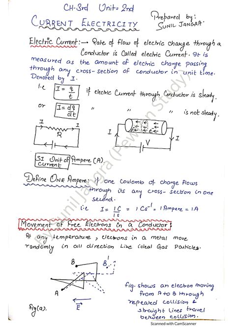 Solution Class 12th Physics Chapter 3 Current Electricity Class12 Ncert Physics Handwritten