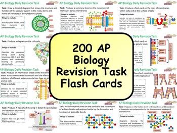 Ap Biology Revision Flash Cards By Mr Chalks Science Resources