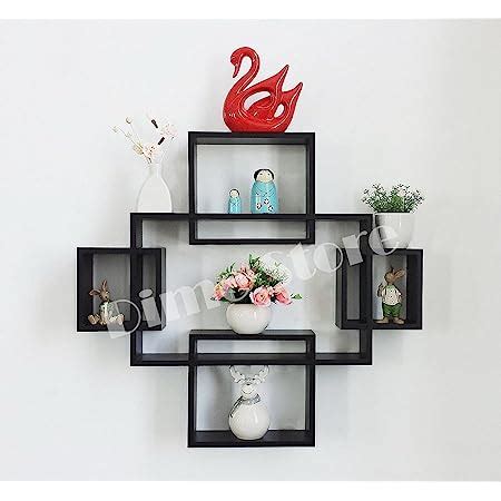 Vudy Exclusively Designed Wall Shelf With Intersecting Decorative