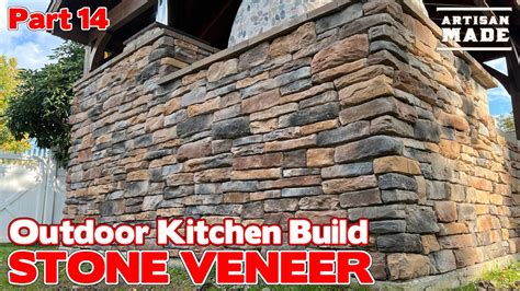 Installing Stone Veneer Over Cinderblock Outdoor Kitchen Build Diy Stone Veneer Install