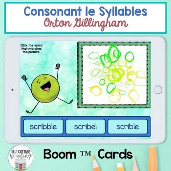 Consonant Le Final Stable Syllable Boom Cards By Blue Cottage Reading