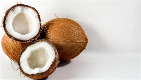 Premium AI Image Coconut On White Background