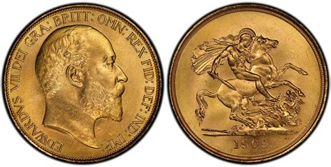 Edward Vii Pound Gold Sovereign Ms Pcgs Coins And Collectables