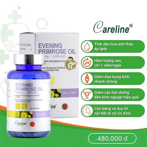 Viên uống tinh dầu hoa anh thảo Careline Evening Primrose Oil 100mg Lọ