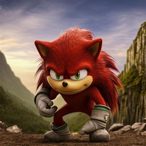 Knuckles The Echidna Sonic Como Leon Foto Premium