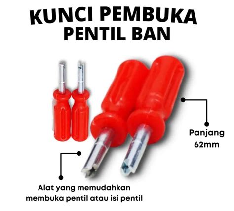 Kunci Pembuka Pentil Ban Pendek Motor Mobil Dan Truck Pcs Lazada