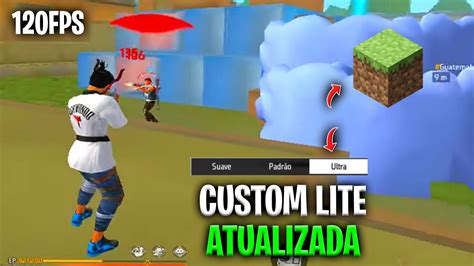 NOVA ATUALIZAÇÃO CUSTOM LITE FREE FIRE 3 MB GRÁFICO DE MINECRAFT