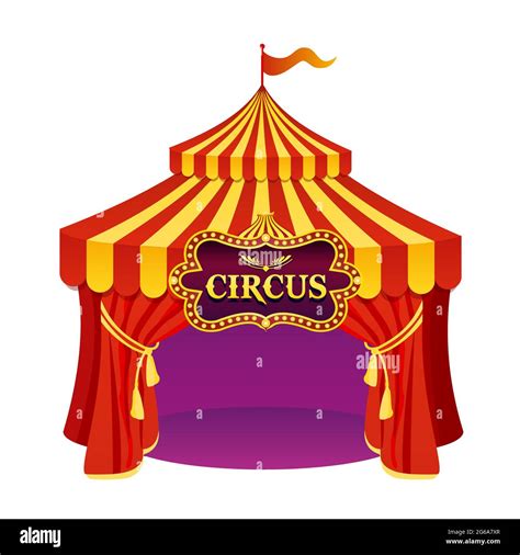 Illustration Vectorielle D Une Tente De Cirque Aux Couleurs Vives Avec