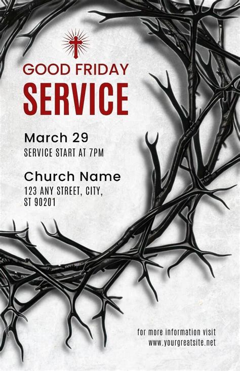 Good Friday Service Poster Template 41180453 Template