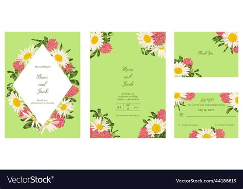 Floral design for wedding invitation Royalty Free Vector