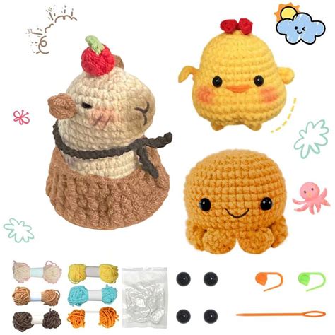 DIY Häkelset für Anfänger Amigurumi gefüllte Pflanzen Geschenk Tier