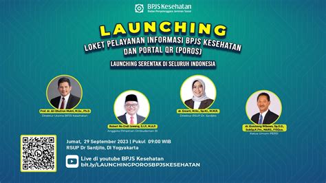 Launching Loket Pelayanan Informasi Bpjs Kesehatan Dan Portal Qr Poros