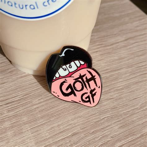 Goth Gf And Vamp Gf Enamel Pins Jellypinch Apparel