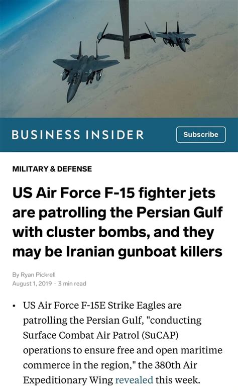 Businessinsider Military And Defense Us Air Force F 15 Fighterjets Are