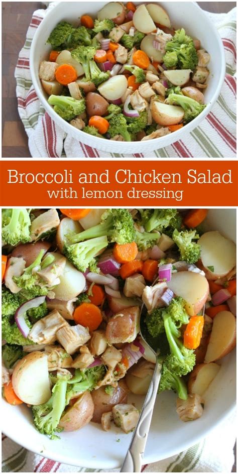 Broccoli And Chicken Salad With Lemon Dressing Recipe Girl