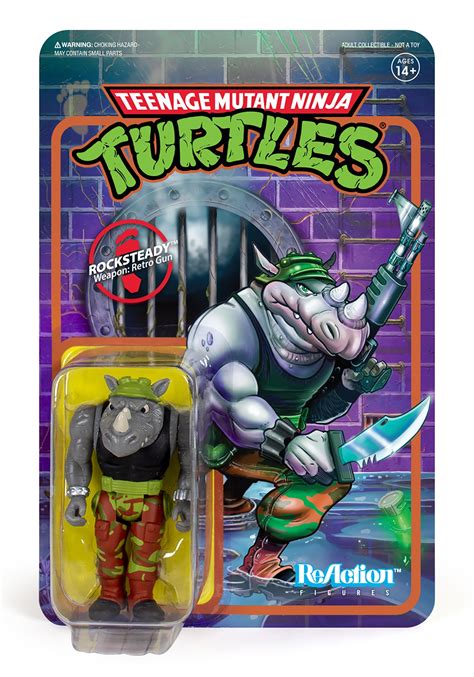 Reaction Rocksteady TMNT Action Figure