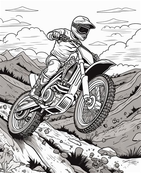 Premium Photo A Cartoon Dirt Bike Rider In A Helmet And Goggles