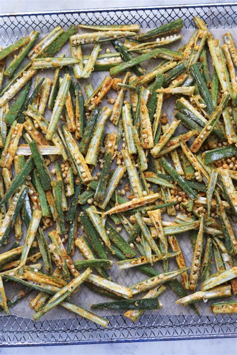 Quick Crispy Kurkuri Bhindi Air Fryer Or Baked Some Indian Girl