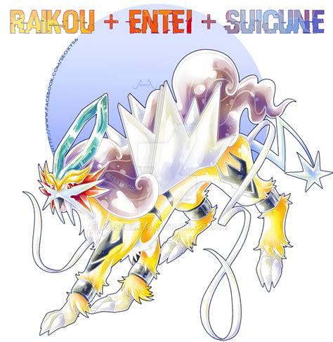 Raikou X Entei X Suicune By Seoxys On Deviantart Pokemon Fusion Art