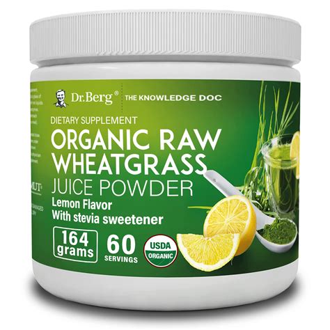 Buy Dr Bergs Raw Wheatgrass Juice Powder 60 Servings Usda