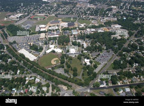 Aerial view of Rowan University located in Glassboro, New Jersey, U.S.A ...