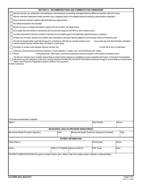 Da Form 3822 Fill Out Sign Online And Download Fillable Pdf