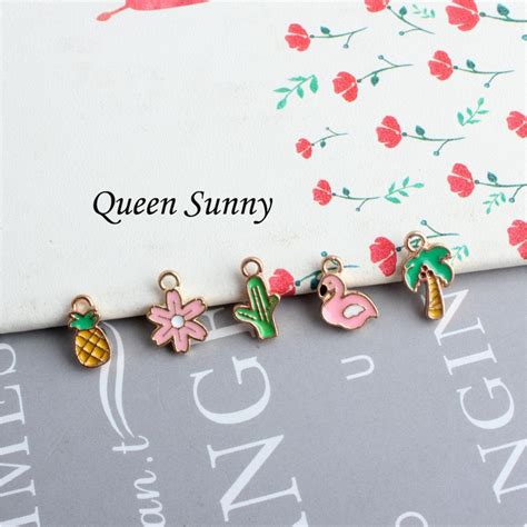 Jual Charm Enamel Mini Bunga Buah Pohon Tanaman Pendant Imut Cute Charm