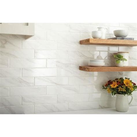 Daltile Selwyn Bianco Calacatta In X In Glazed Ceramic Wall Tile