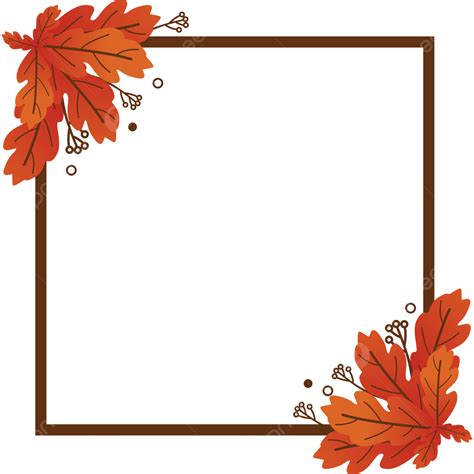 Hermoso Marco De Hojas De Otoño Dibujado A Mano Vector Png Otoño Día De Otoño Hojas De Otoño