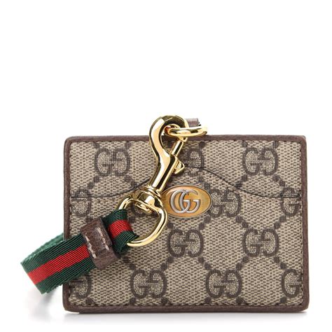 Gucci Gg Supreme Monogram Ophidia Id Holder Brown Fashionphile