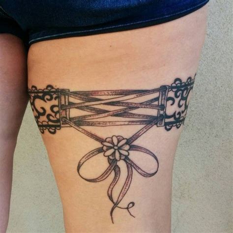 Garter Tattoos On Thigh Designs Ideas And Meaning Tattoos For You