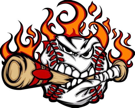 Flaming Baseball Stock Illustrations 479 Flaming Baseball Stock