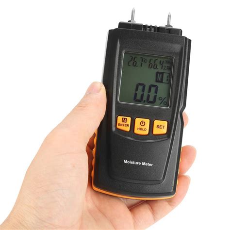 2 Pin Digital Lcd Intelligent Wood Moisture Meter Tester Timber